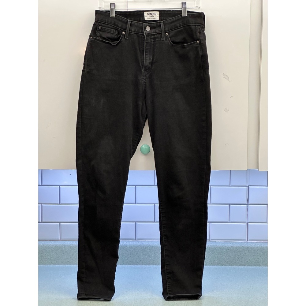 Denizen Levi's Womens 12M 31x30 High Rise Skinny Jeans Black Stretch